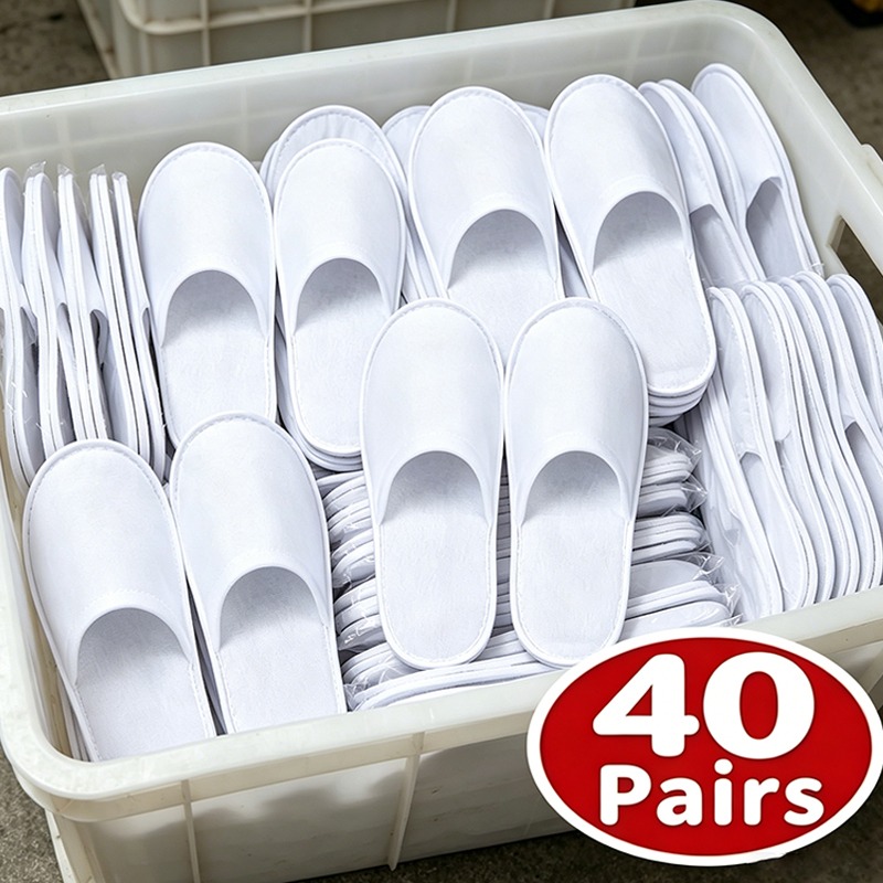 Spa & Wellness Zámeček Petrovice - 40pairs 2026 White Hotel Slipper Unisex