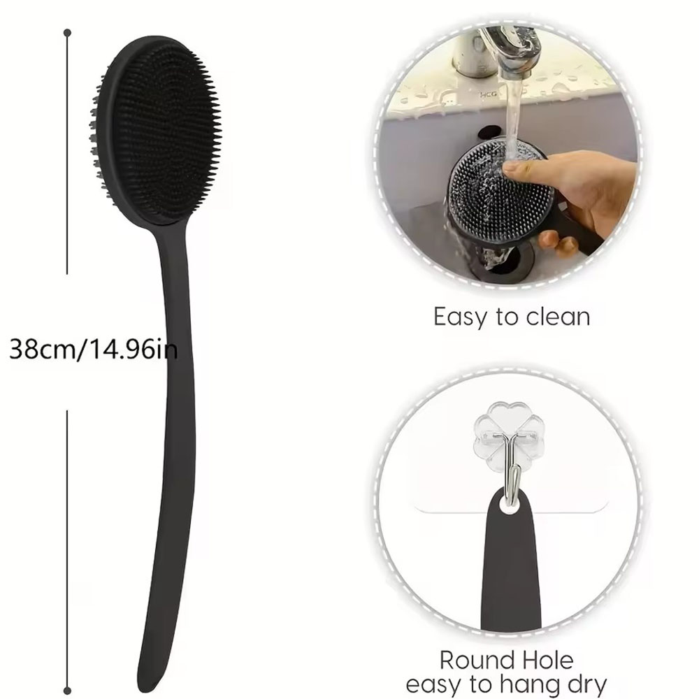 1pc Silicone Back Scrubber Bru - огляд і ціна Dry Brush Body