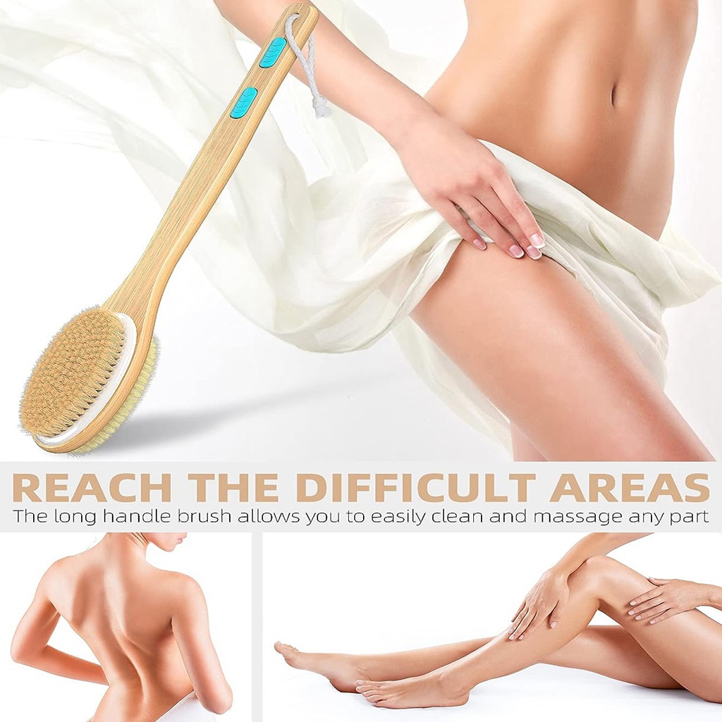 Back Scrubber for Shower, Long - огляд і ціна Dry Brush Body